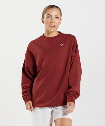 Gymshark Training Oversized Sweatshirt Ženske Accessories Crvene | HR 3768AHK